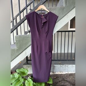 Stop Staring Pencil Dress Retro Pinup Rockabilly Rare Eggplant Size Small